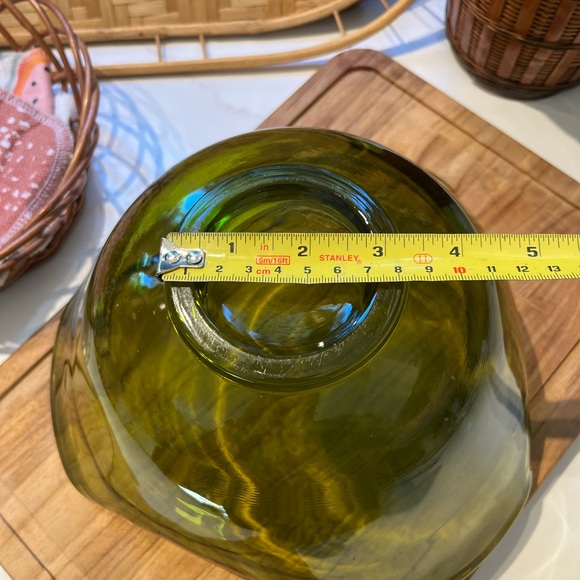 Vintage MCM olive glass serving bowl - Picture 6 of 6